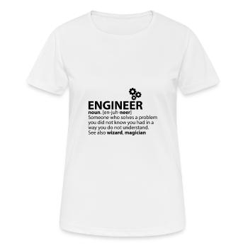 Ingenieur-Definition - Frauen T-Shirt atmungsaktiv - Weiß - Vorne - AI Model Female 172 dark (172cm)