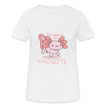 Fliegender Süßer Axolotl Schwanzlurch - Frauen T-Shirt atmungsaktiv - Weiß - Vorne - AI Model Female 172 dark (172cm)