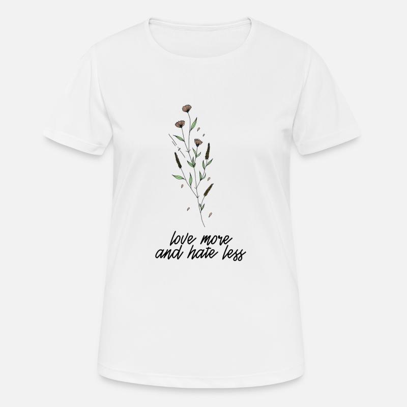 Aimer plus - T-shirt respirant Femme - blanc