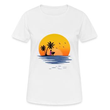 Plage - T-shirt respirant Femme - blanc - Devant - AI Model Female 172 dark (172cm)
