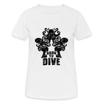 Diver - Women's Breathable T-Shirt - white - Front - AI Model Female 172 dark (172cm)