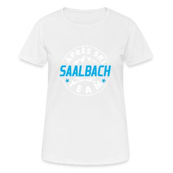 Apres Ski Saalbach Team Cadeau de vacances d'hiver - T-shirt respirant Femme - blanc - Devant - AI Model Female 172 dark (172cm)
