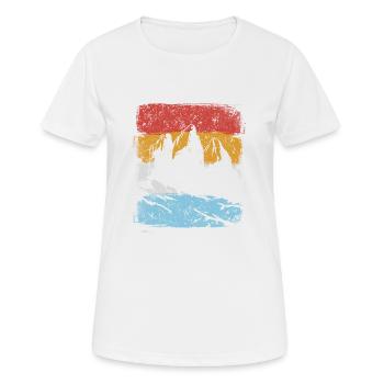 Cadeau Dolomites Vintage - T-shirt respirant Femme - blanc - Devant - AI Model Female 172 dark (172cm)