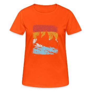 Cadeau Dolomites Vintage - T-shirt respirant Femme - orange néon - Devant - AI Model Female 172 dark (172cm)
