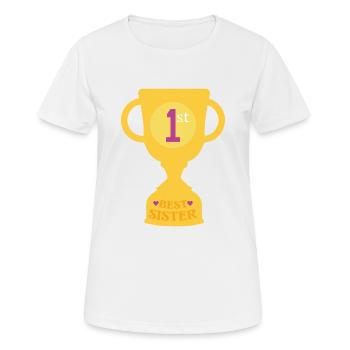 Cup award best sister - Women's Breathable T-Shirt - white - Front - AI Model Female 172 dark (172cm)