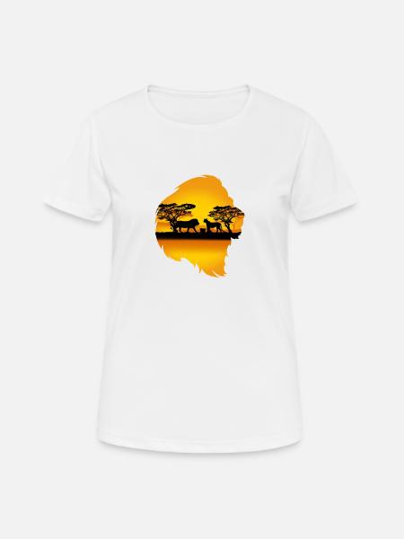 Lion Africa gift - Women's Breathable T-Shirt - white