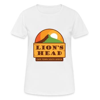 Lion's Head - Cape Town Afrique du Sud Shirt - T-shirt respirant Femme - blanc - Devant - AI Model Female 172 dark (172cm)