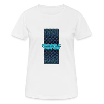 T-shirt psychédélique de transe Goa Psy Party Pattern Om - T-shirt respirant Femme - blanc - Devant - AI Model Female 172 dark (172cm)