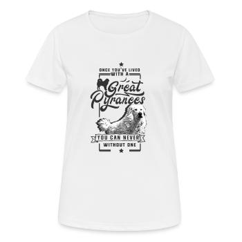 Great Pyrenees is all I need Pyrenean mountain dog - Women's Breathable T-Shirt - white - Front - AI Model Female 172 dark (172cm)