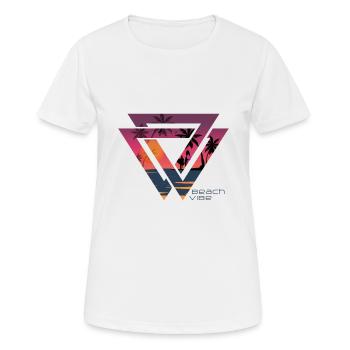plage - T-shirt respirant Femme - blanc - Devant - AI Model Female 172 dark (172cm)