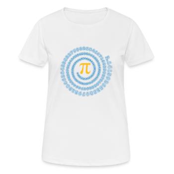 pi symbol mathematics gift - Women's Breathable T-Shirt - white - Front - AI Model Female 172 dark (172cm)