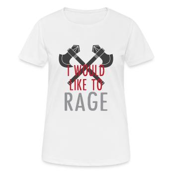 I Would Like to Rage RPG Barbarian Gift - Women's Breathable T-Shirt - white - Front - AI Model Female 172 dark (172cm)