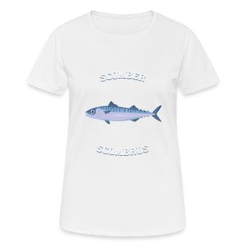 Scomber scombrus Makrele Geschenk Salzwasser Fisch - Frauen T-Shirt atmungsaktiv - Weiß - Vorne - AI Model Female 172 dark (172cm)
