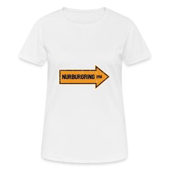 Cadeau de piste de course Nürburg Nordschleife B258 - T-shirt respirant Femme - blanc - Devant - AI Model Female 172 dark (172cm)