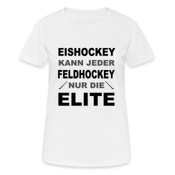 Feldhockey Hallenhockey Hockeyschläger Geschenk - Frauen T-Shirt atmungsaktiv - Weiß - Vorne - AI Model Female 172 dark (172cm)