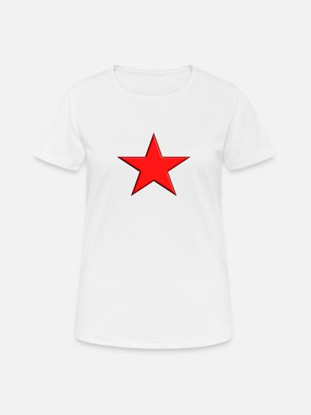 Red Star - Women's Breathable T-Shirt - white