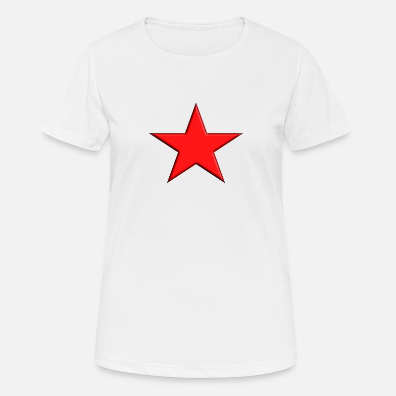Red Star - Women's Breathable T-Shirt - white