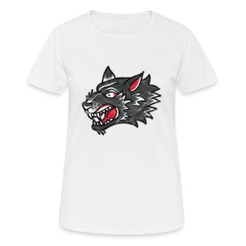 Retro Vintage Wolf Tattoo Geschenk - Frauen T-Shirt atmungsaktiv - Weiß - Vorne - AI Model Female 172 dark (172cm)