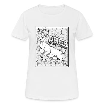 Trendy Hirsche Spruch | Waldtier Wild Geschenk - Frauen T-Shirt atmungsaktiv - Weiß - Vorne - AI Model Female 172 dark (172cm)