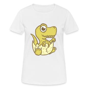 T-rex Baby - Frauen T-Shirt atmungsaktiv - Weiß - Vorne - AI Model Female 172 dark (172cm)