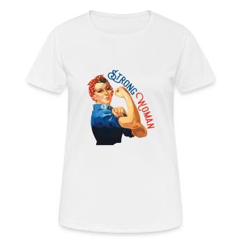 Femme forte - T-shirt respirant Femme - blanc - Devant - AI Model Female 172 dark (172cm)