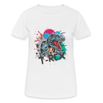 T-Rex - Women's Breathable T-Shirt - white - Front - AI Model Female 172 dark (172cm)