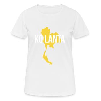 Ko Lanta Thailand Koh Lanta Souvenir - Frauen T-Shirt atmungsaktiv - Weiß - Vorne - AI Model Female 172 dark (172cm)