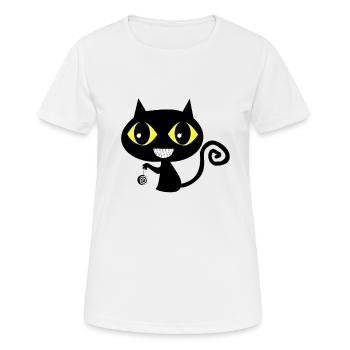 Hypnose Katze - Frauen T-Shirt atmungsaktiv - Weiß - Vorne - AI Model Female 172 dark (172cm)