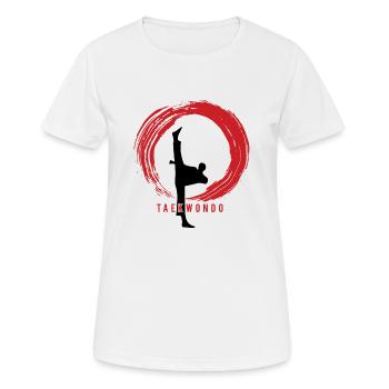 Sports de taekwondo - T-shirt respirant Femme - blanc - Devant - AI Model Female 172 dark (172cm)