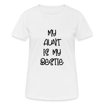 Auntie babe baby shower pregnancy gift - Women's Breathable T-Shirt - white - Front - AI Model Female 172 dark (172cm)