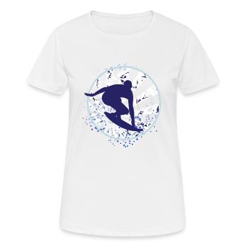 Silver Surfer - Frauen T-Shirt atmungsaktiv - Weiß - Vorne - AI Model Female 172 dark (172cm)
