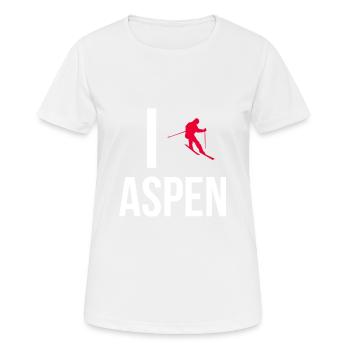 Moniteur de ski Aspen Language School Colorado Au pair - T-shirt respirant Femme - blanc - Devant - AI Model Female 172 dark (172cm)
