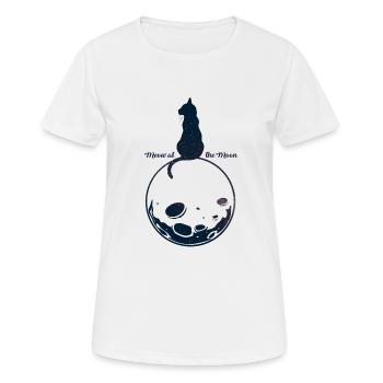 Schwarze Katze - Frauen T-Shirt atmungsaktiv - Weiß - Vorne - AI Model Female 172 dark (172cm)