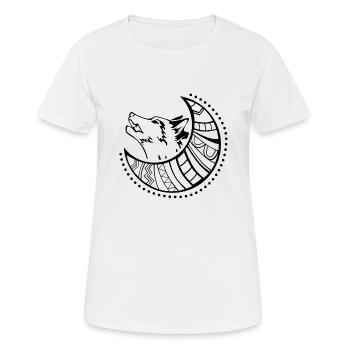 wolf - Women's Breathable T-Shirt - white - Front - AI Model Female 172 dark (172cm)