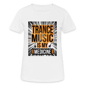 Trance Musik Geschenk Geschenkidee - Frauen T-Shirt atmungsaktiv - Weiß - Vorne - AI Model Female 172 dark (172cm)