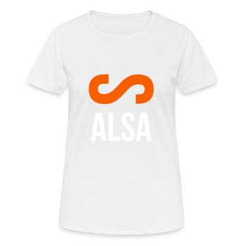 Salsa Danseuse de salsa Danseuse de salsa Comment s’habiller - T-shirt respirant Femme - blanc - Devant - AI Model Female 172 dark (172cm)