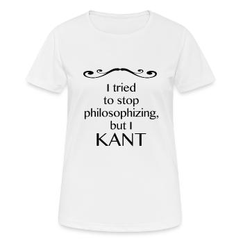 Le prussien Emmanuel Kant: chemise de philosophie - T-shirt respirant Femme - blanc - Devant - AI Model Female 172 dark (172cm)