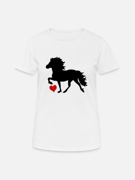 Cheval d’Islande - T-shirt respirant Femme - blanc