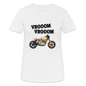 Motorrad - Bike - Superbike - Frauen T-Shirt atmungsaktiv - Weiß - Vorne - AI Model Female 172 dark (172cm)