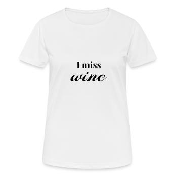 Le vin me manque Le vin me manque Grossesse. - T-shirt respirant Femme - blanc - Devant - AI Model Female 172 dark (172cm)