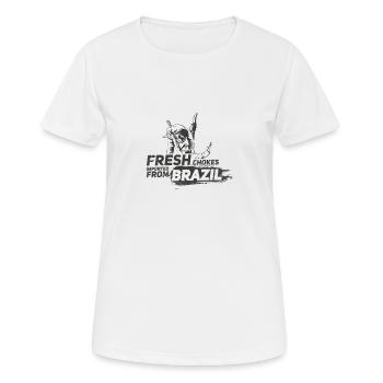 Jiu Jitsu Chemises - T-shirt respirant Femme - blanc - Devant - AI Model Female 172 dark (172cm)