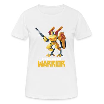 Robo warrior - Frauen T-Shirt atmungsaktiv - Weiß - Vorne - AI Model Female 172 dark (172cm)