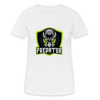 Predator - Frauen T-Shirt atmungsaktiv - Weiß - Vorne - AI Model Female 172 dark (172cm)