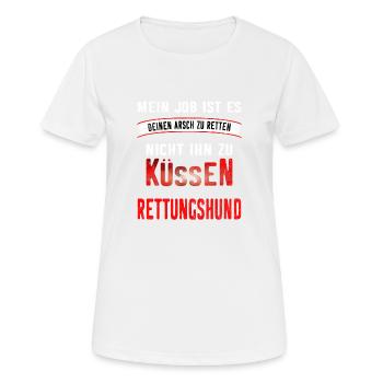 Rettungshunde Design - Frauen T-Shirt atmungsaktiv - Weiß - Vorne - AI Model Female 172 dark (172cm)
