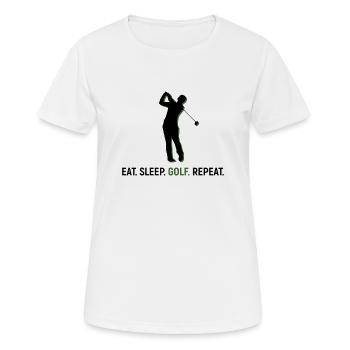 Golf Golfing Golfing Golf Ball Golfer - Women's Breathable T-Shirt - white - Front - AI Model Female 172 dark (172cm)