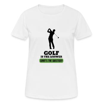 Golf Golf Ball Golfer Golfing Golfing - Women's Breathable T-Shirt - white - Front - AI Model Female 172 dark (172cm)