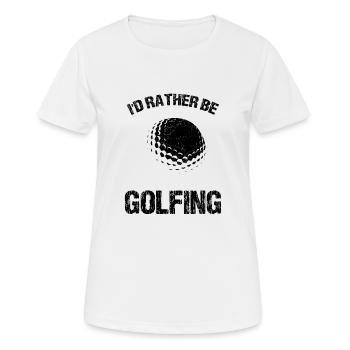 Golf Golf Ball Golfing Golfer Golfe - Women's Breathable T-Shirt - white - Front - AI Model Female 172 dark (172cm)