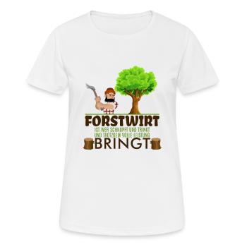 Forstwirt Shirt · Full Performance · Förster Gift - Women's Breathable T-Shirt - white - Front - AI Model Female 172 dark (172cm)