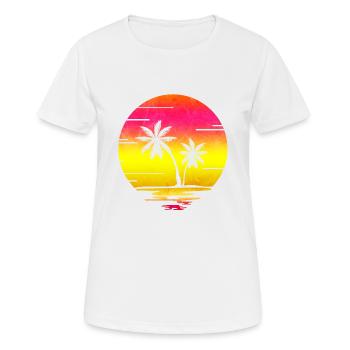 plage - T-shirt respirant Femme - blanc - Devant - AI Model Female 172 dark (172cm)
