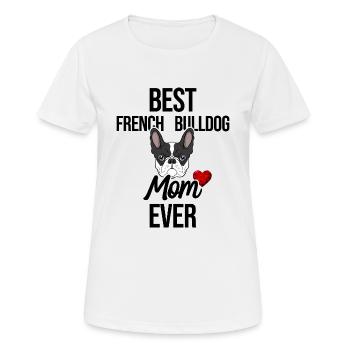 Französisch Bulldogge Mama Süß Mutter Geschenk - Frauen T-Shirt atmungsaktiv - Weiß - Vorne - AI Model Female 172 dark (172cm)